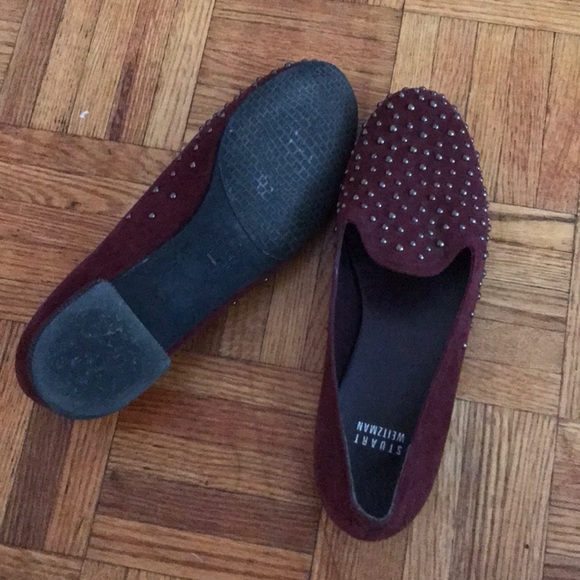 Stuart weitzman purple suede studded loafers 7M - Picture 2 of 3